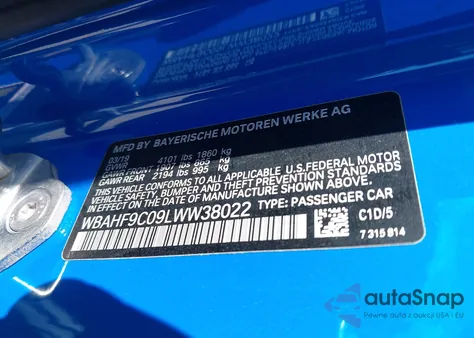 2020 BMW Z4 M40I из США, поврежденный, VIN WBAHF9C09LWW38022